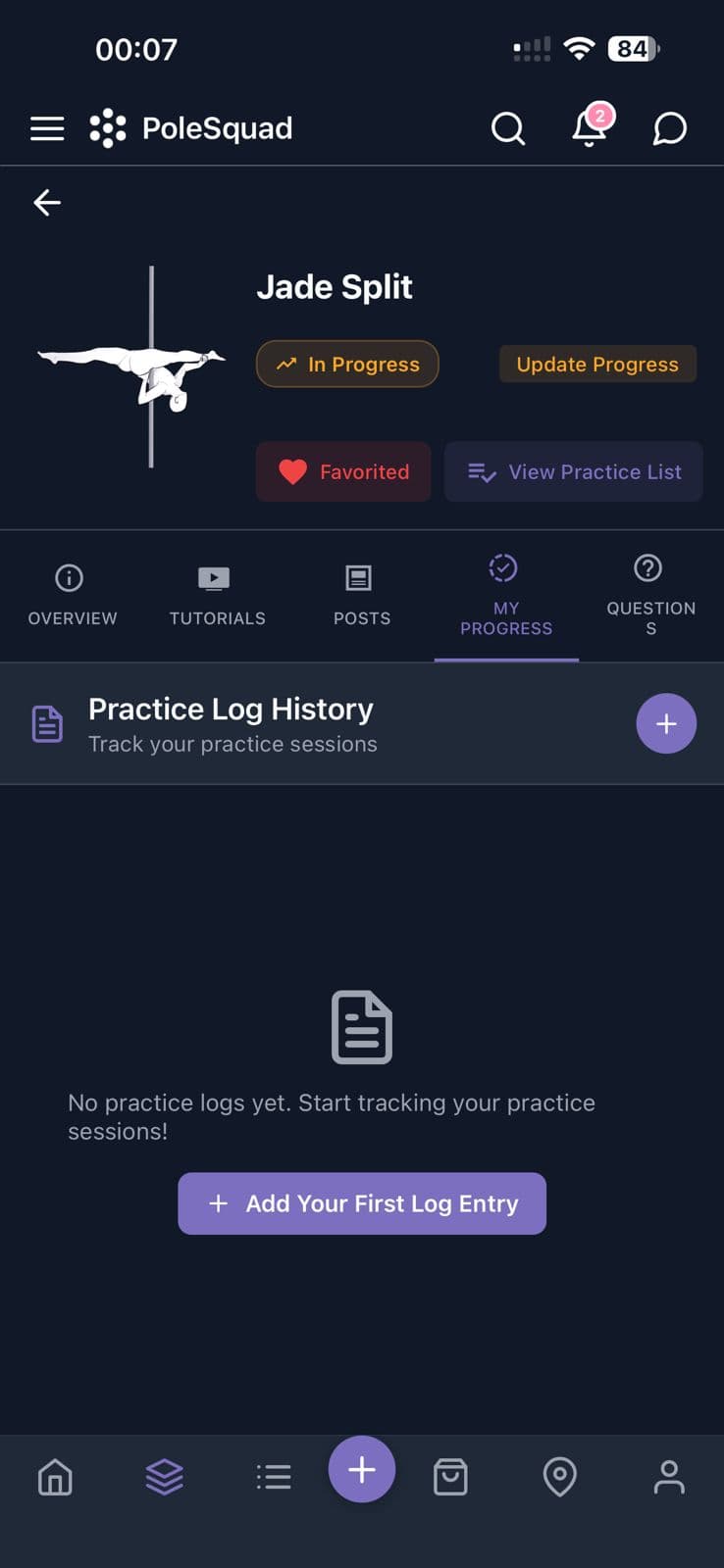 PoleSquad Practice Log Empty